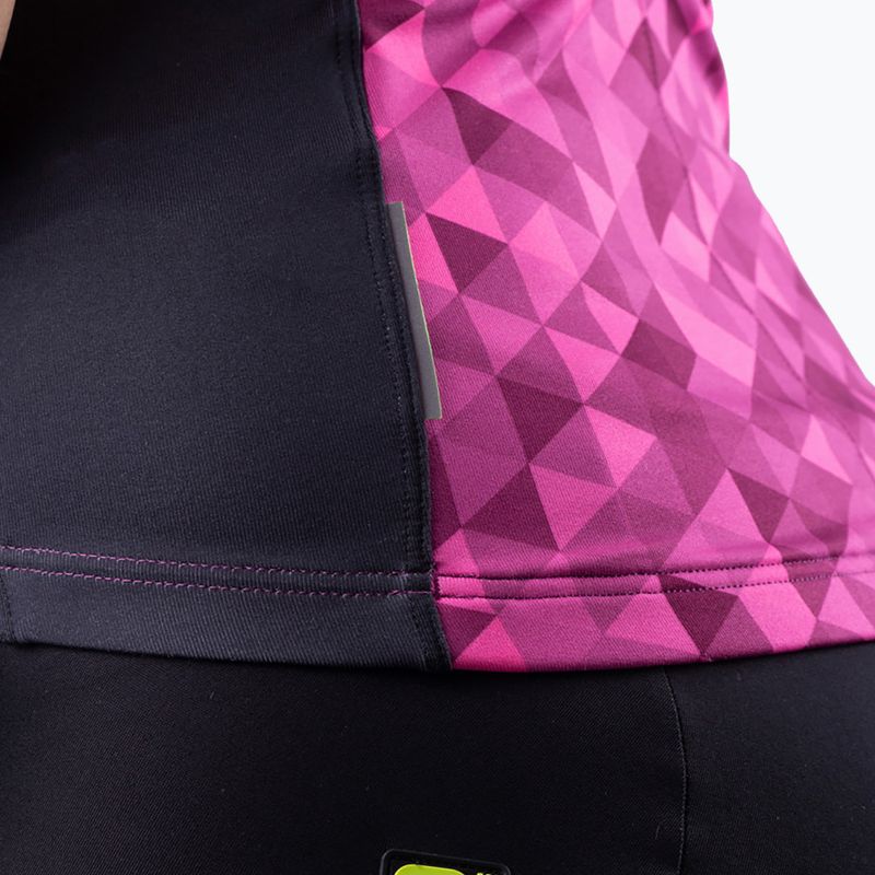 Maglia ciclismo donna Alé Top Donna Triangles rosa fluo/viola 7