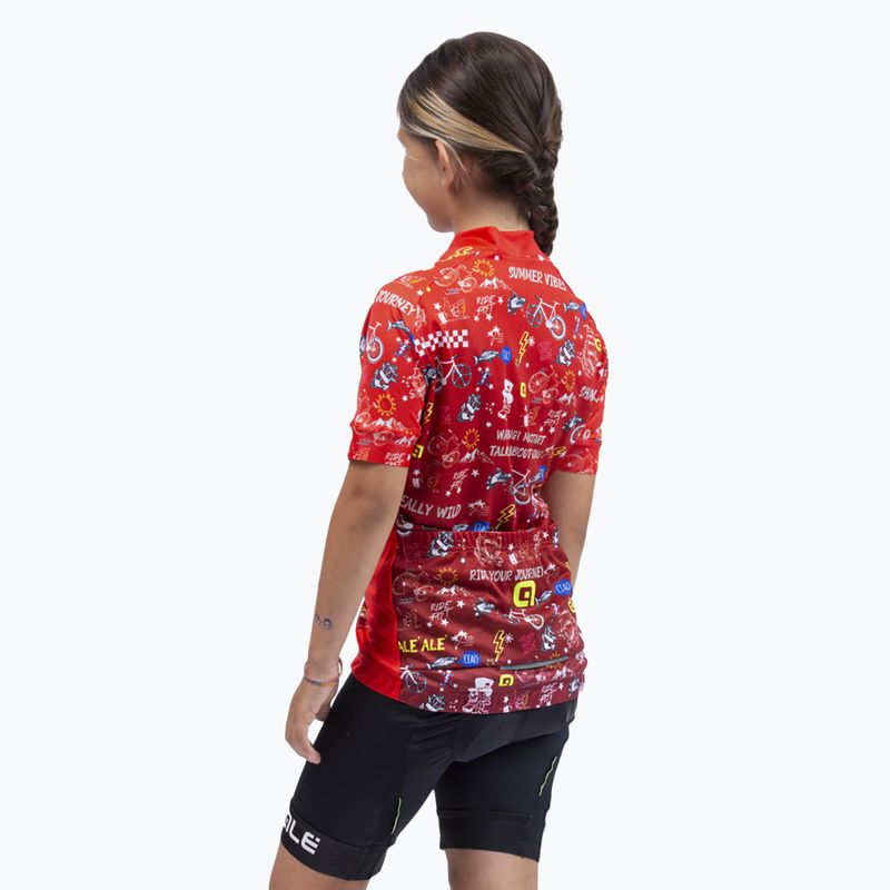 Alé Pantalone S/B Bimbo Kid pantaloncini da ciclismo nero/bianco 8
