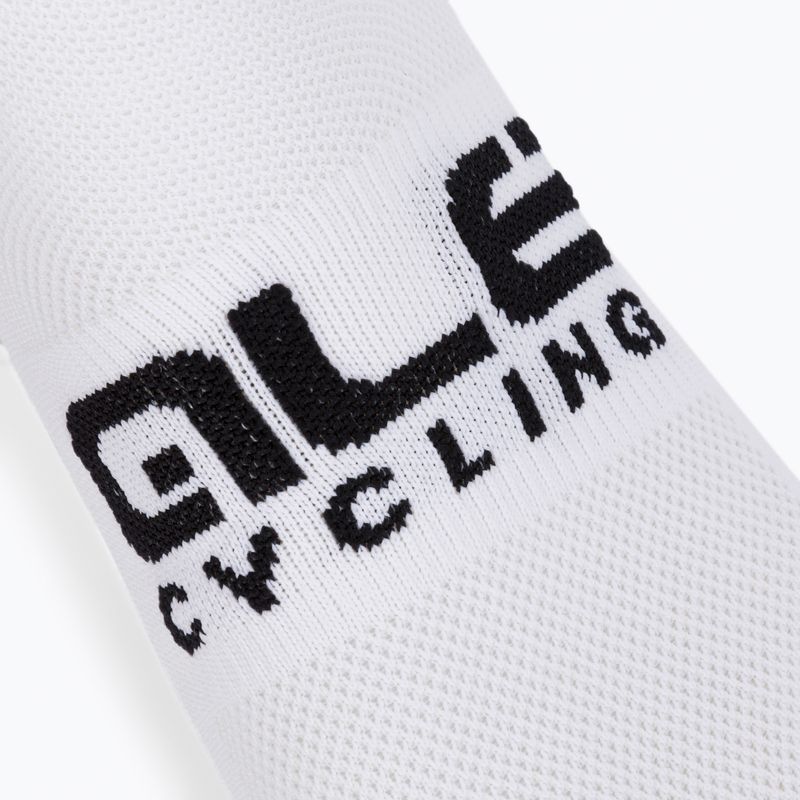 Calze da bici Alé Q-Skin 16 cm Scanner bianco/nero 3