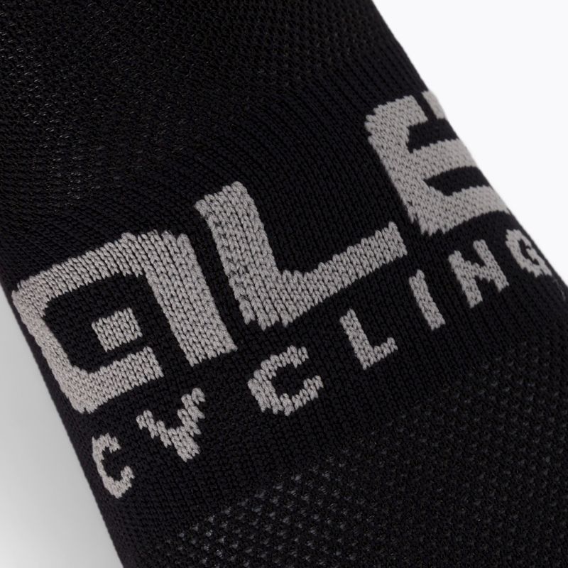 Calze da ciclismo Alé Calza Q-Skin 16 cm Stars nero/tortora 3