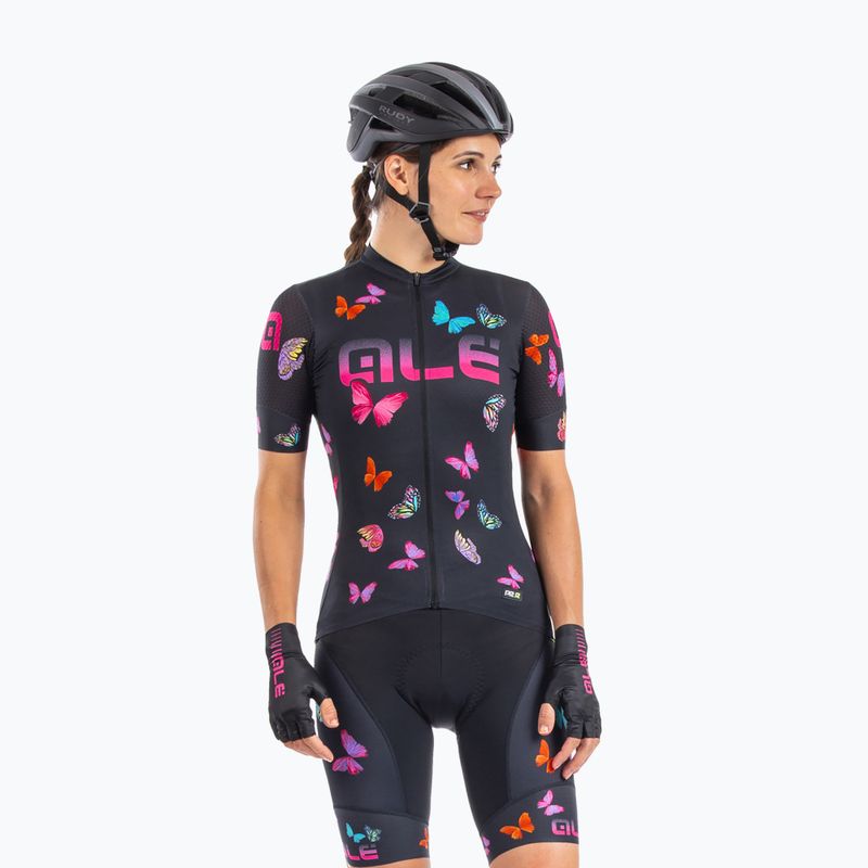 Maglia ciclismo donna Alé Maglia Donna MC Butterfly nero 3