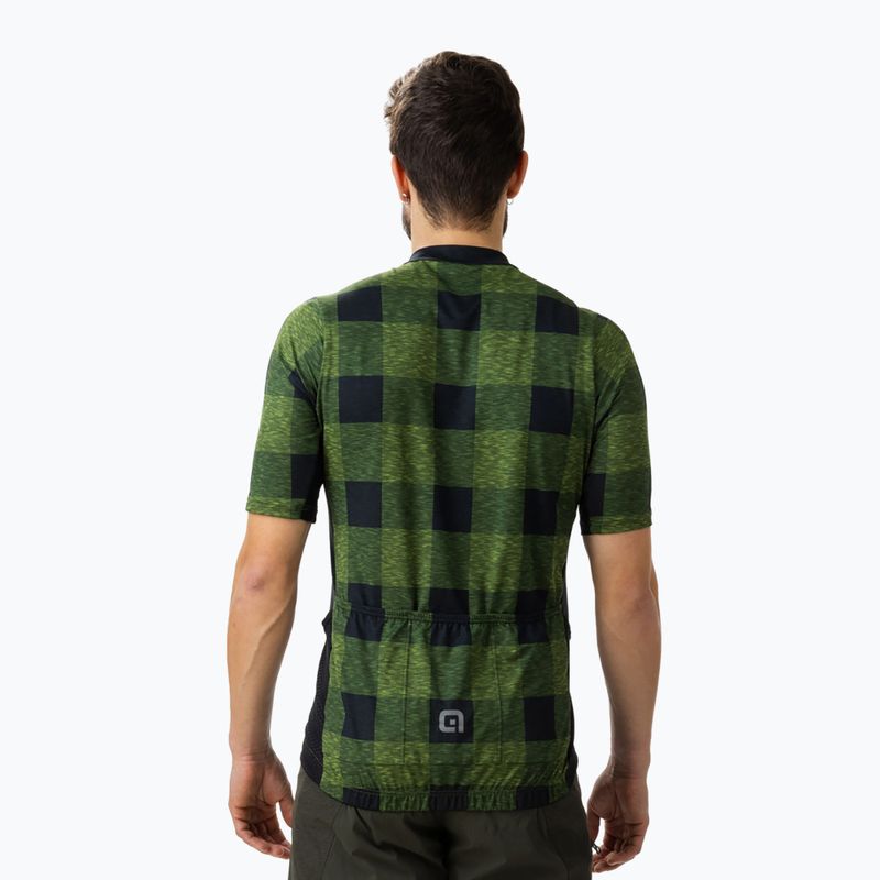 Maglia ciclismo Alé Maglia MC uomo verde scozzese 2