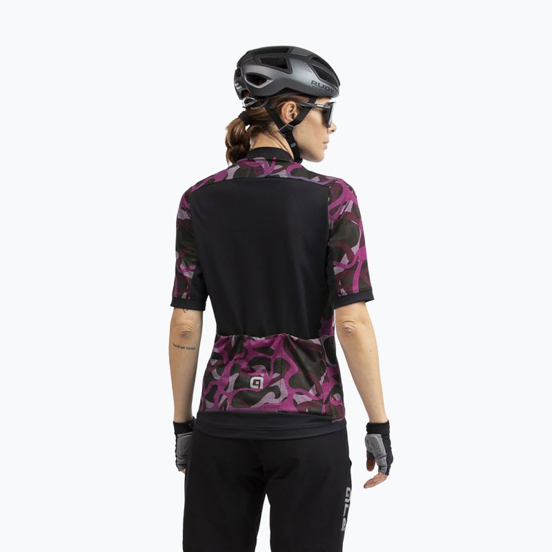 Maglia ciclismo donna Alé Maglia Donna MC Woodland viola 2