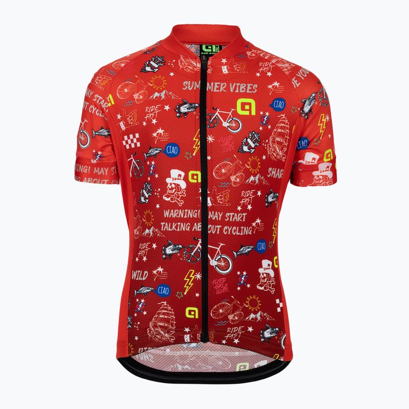 Maglia ciclismo bambino Alé Maglia Bimbo MC Vibes rosso