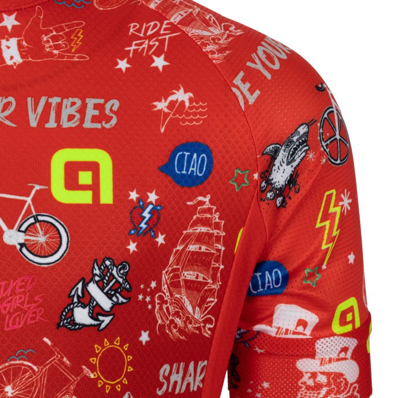 Maglia ciclismo bambino Alé Maglia Bimbo MC Vibes rosso 3