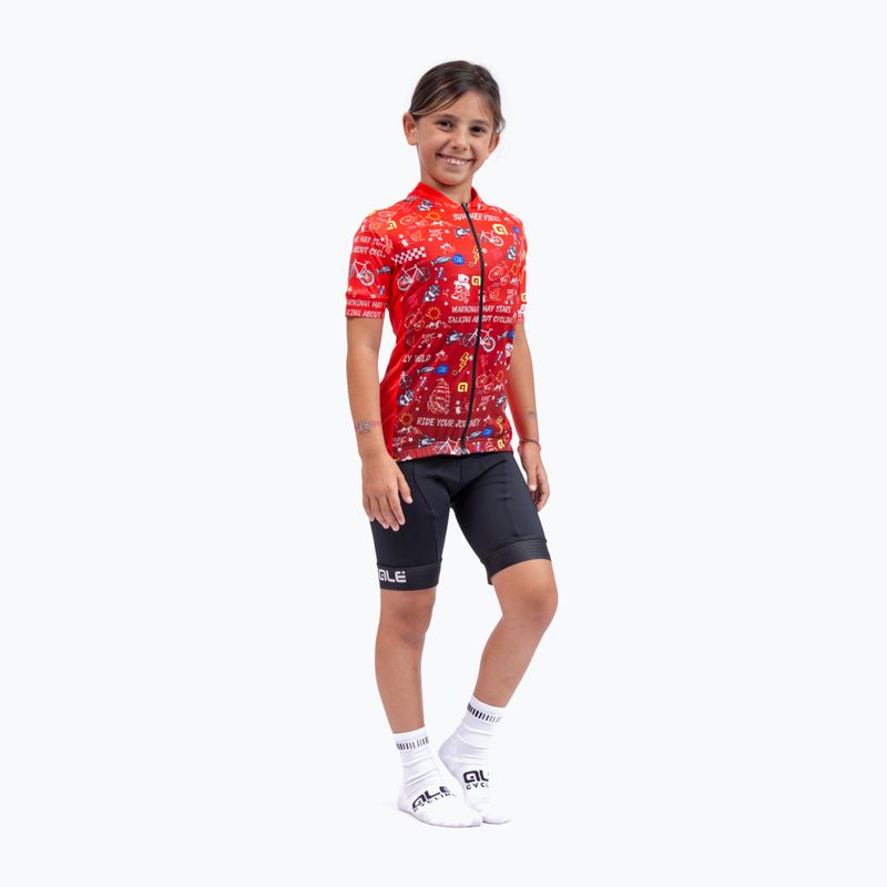Maglia ciclismo bambino Alé Maglia Bimbo MC Vibes rosso 4