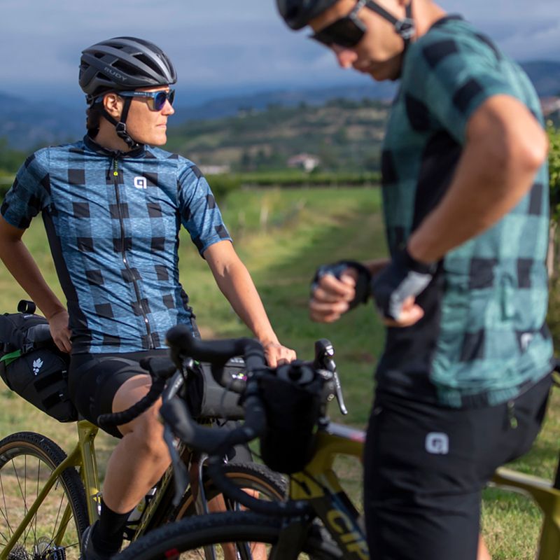 Maglia ciclismo Alé Maglia MC uomo blu scozzese 9