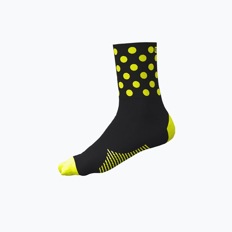 Calze da bici Alé Calza Q-Skin 16 cm Bubble giallo fluorescente 4