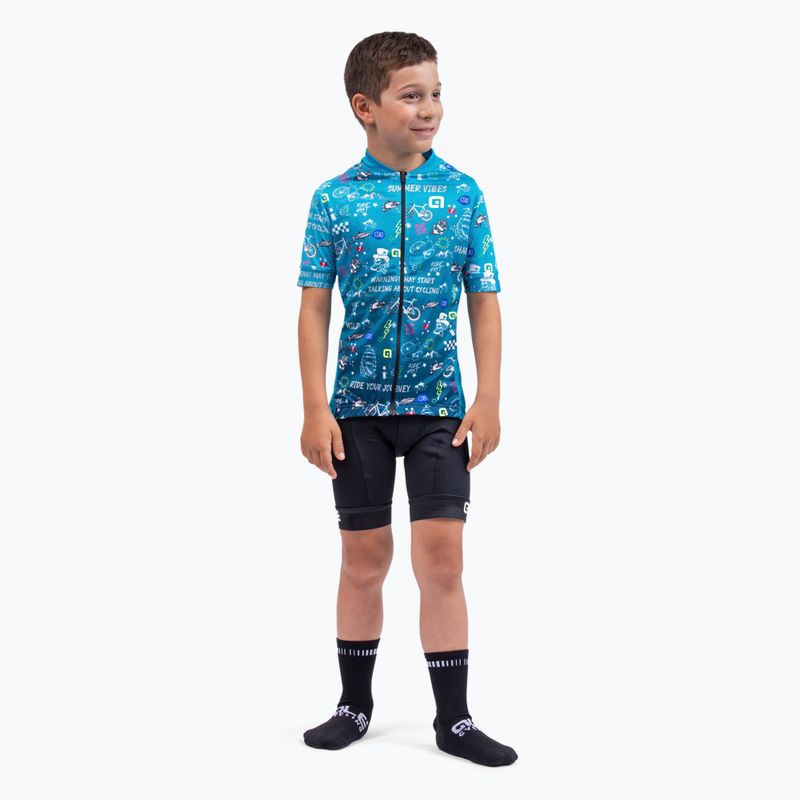Maglia ciclismo bambino Alé Maglia Bimbo MC Vibes turchese 2