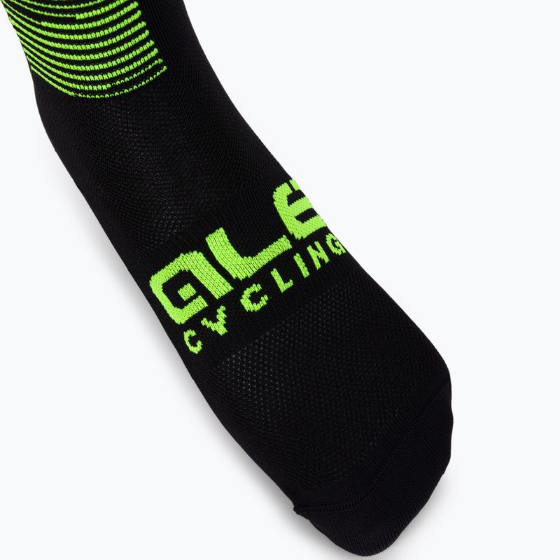 Alé Calza Q-Skin 16 cm calze da ciclismo Sprint giallo fluorescente 4