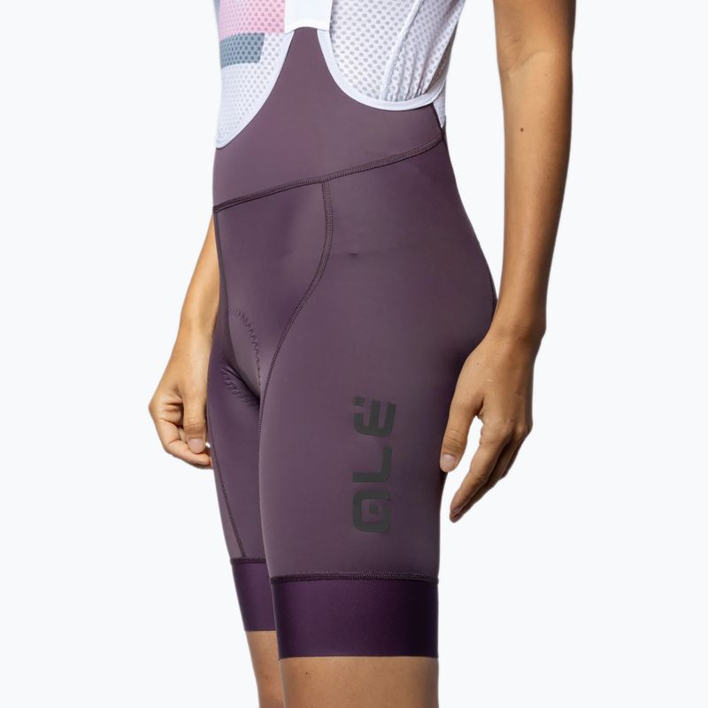 Pantaloncini da ciclismo da donna Alé Magic Colour Bibshorts bordeaux 5