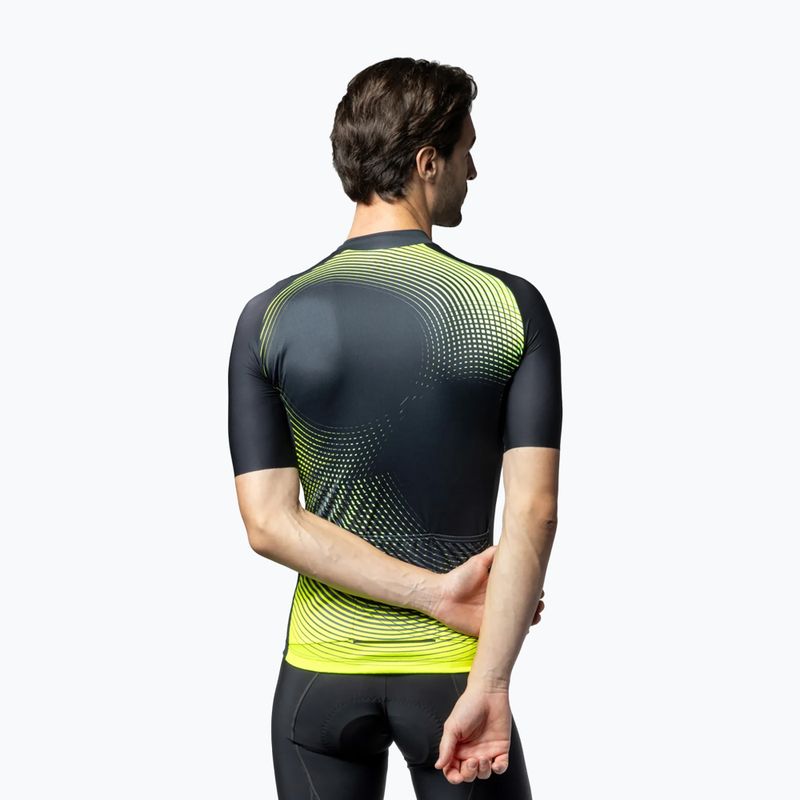 Maglia ciclismo uomo Alé Optical giallo fluo 2