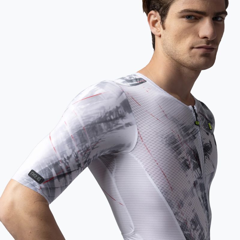 Tuta da ciclismo da uomo Alé Mirror bianco 4