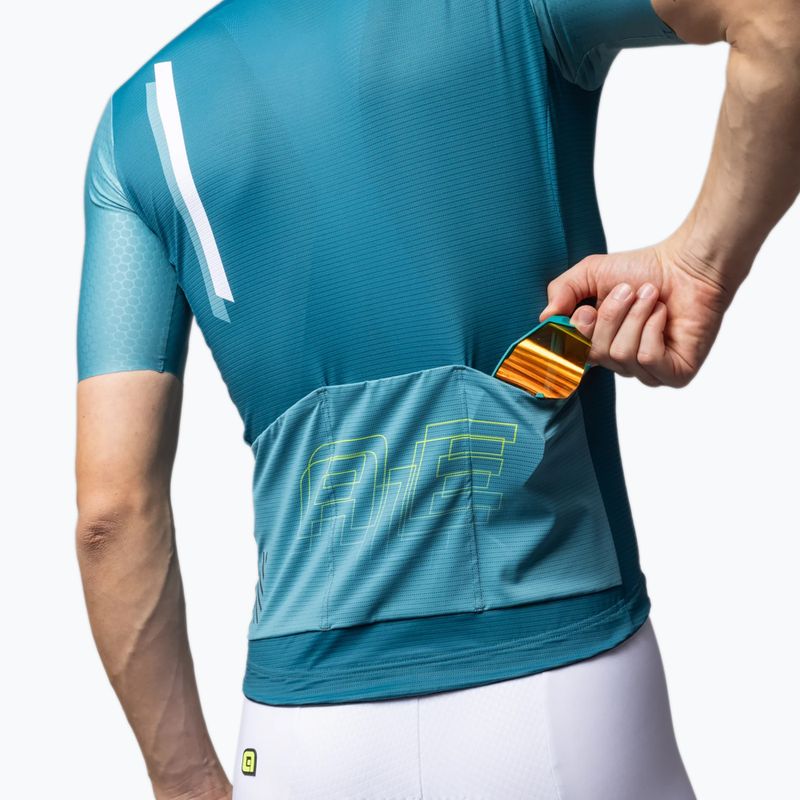 Maglietta da ciclismo da uomo Alé Follow Me teal 6