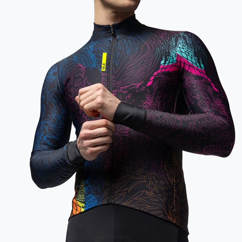 Felpa da ciclismo uomo Alé Zanzibar Jersey multicolore/multicolor 4