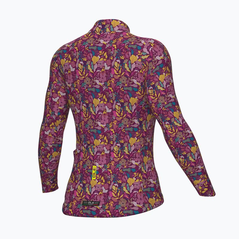 Felpa da ciclismo donna Alé Flowery LS Jersey rosa/pink 2