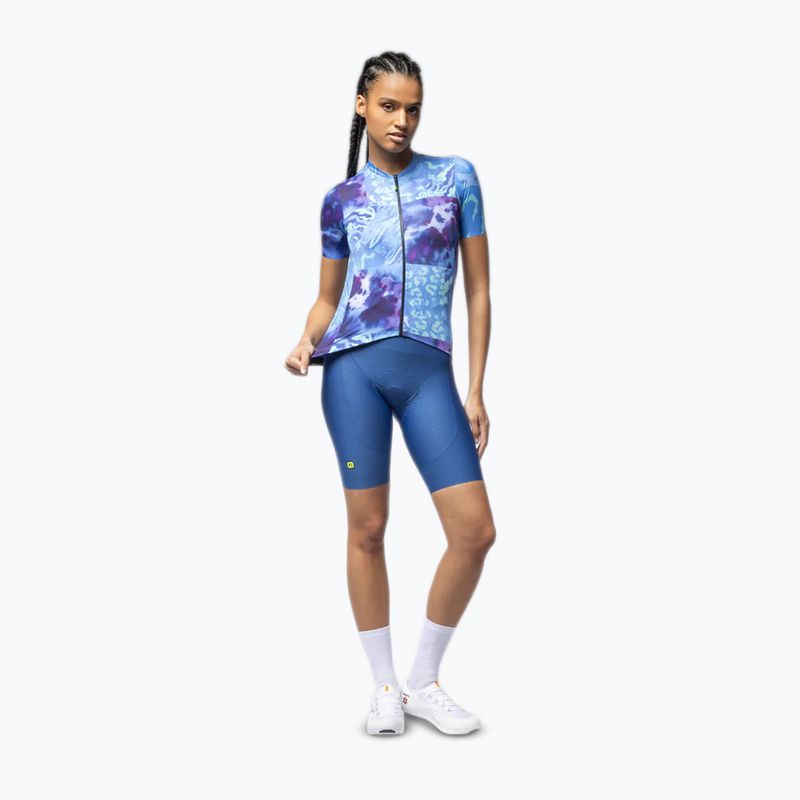Maglia da ciclismo da donna Alé Linfa blue combo 2