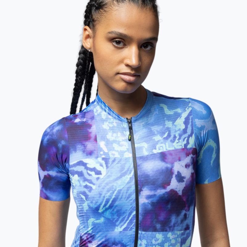 Maglia da ciclismo da donna Alé Linfa blue combo 4