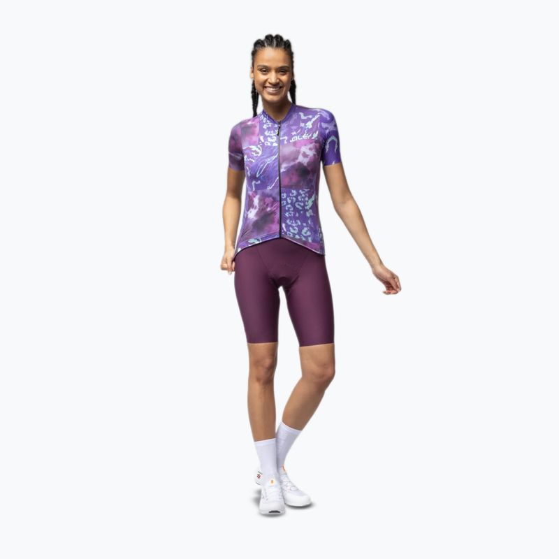 Maglia da ciclismo da donna Alé Linfa purple combo 2
