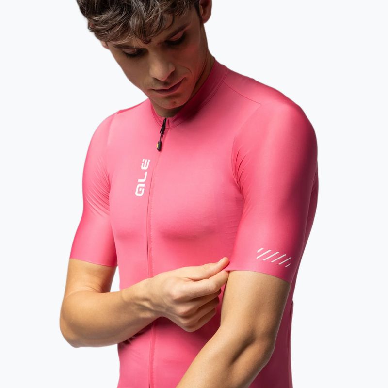 Maglietta da ciclismo da uomo Alé Color Block flamingo pink 3