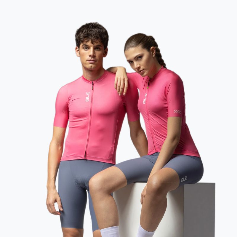 Maglietta da ciclismo da uomo Alé Color Block flamingo pink 5