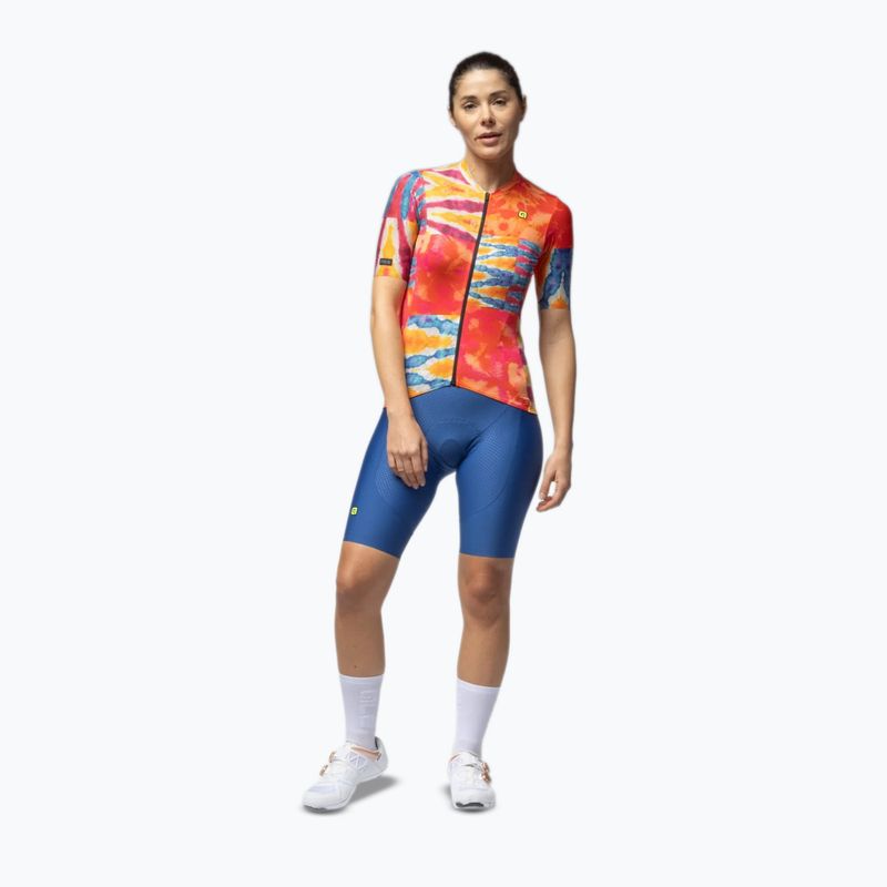 Maglia da ciclismo da donna Alé Clorofilla orange combo 2