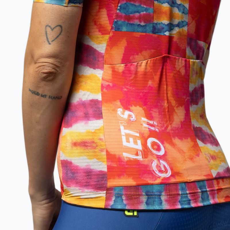 Maglia da ciclismo da donna Alé Clorofilla orange combo 6