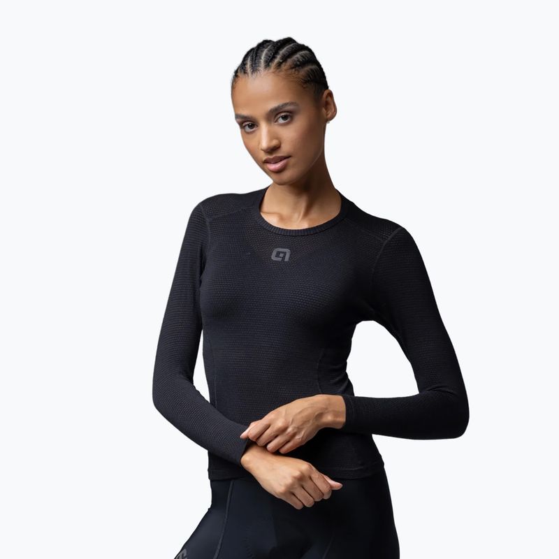 Maglia antitraspirante da ciclismo donna Alé Merino LS nero/black 3