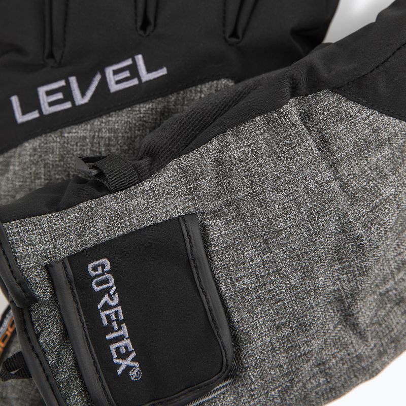 Guanto da sci Level Rescue Gore-Tex da uomo nero/grigio 4