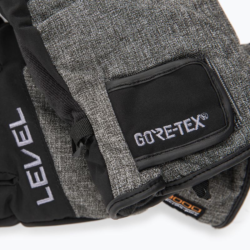 Guanto da sci Level Rescue Gore-Tex da uomo nero/grigio 5