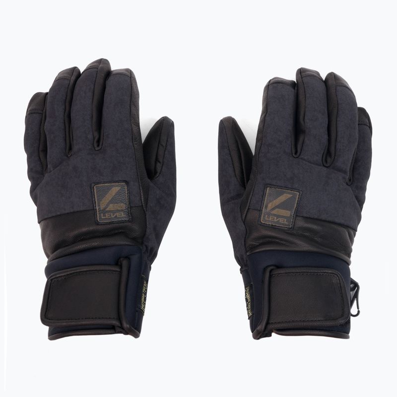 Guanti da snowboard da uomo Level Rover nero/grigio 3