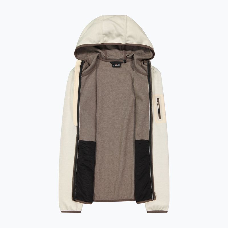 Felpa da trekking da donna CMP 34H6376 Fix Hood cream/off white 3