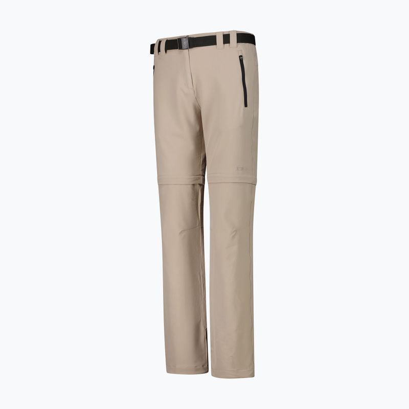 Pantaloni da trekking da donna CMP 3T51446 Zip Off sand/anthracite 3