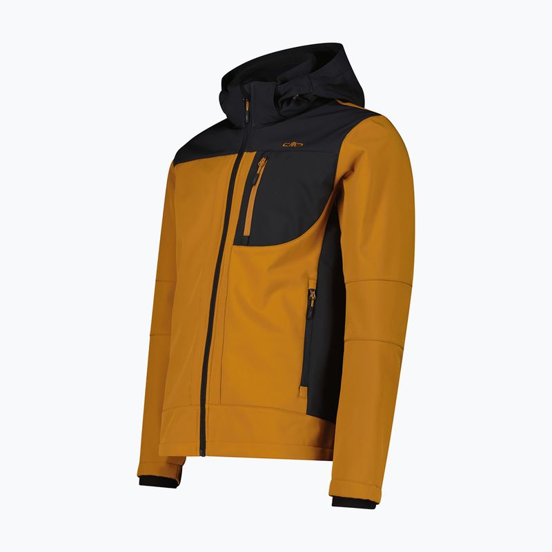 Giacca softshell da uomo CMP 3A01787N Zip Hood caramel/antracite 3