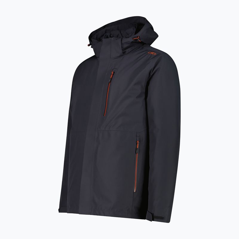 Giacca imbottita da uomo CMP 36Z2257D Zip Hood Detachable Inn antracite 3