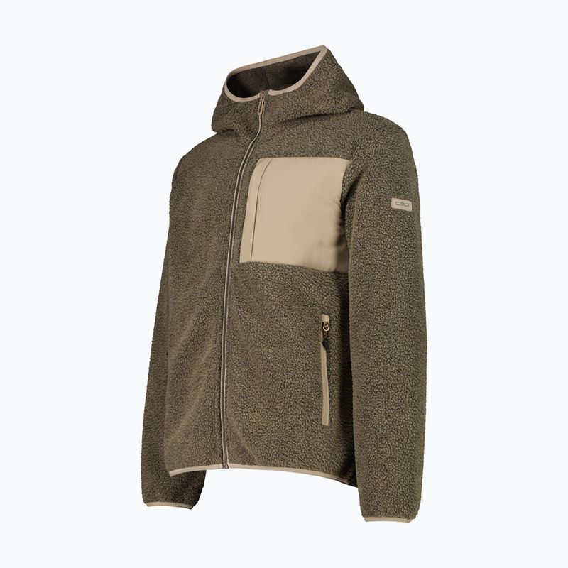 Cappotto imbottito da uomo CMP 36K2247 Fix Hood Parka teak mel 3