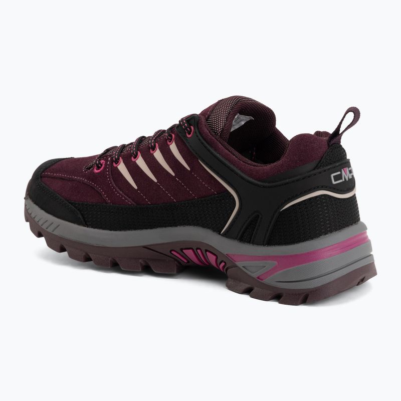Scarponcini da trekking per bambini CMP Rigel 2.0 Low Waterproof black berry/amaranto 3