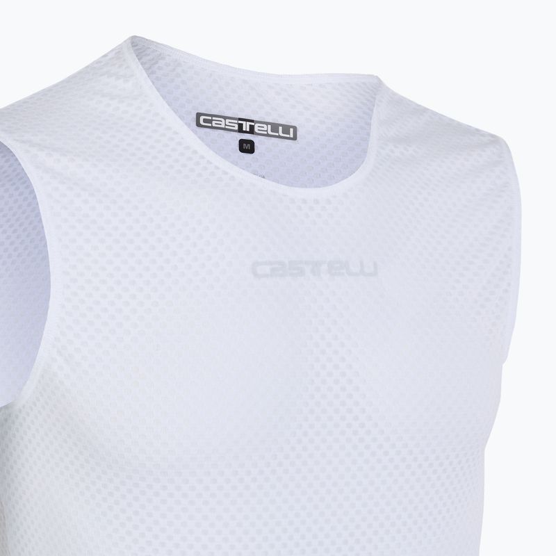 Maglia ciclismo uomo Castelli Pro Mesh 2.0 senza maniche bianco 3