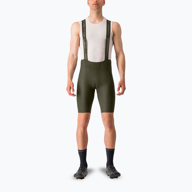 Pantaloncini da ciclismo Castelli Espresso verde intenso da uomo