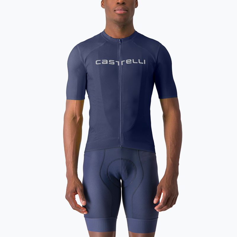 Castelli Elements maglia ciclismo uomo blu belga/avorio