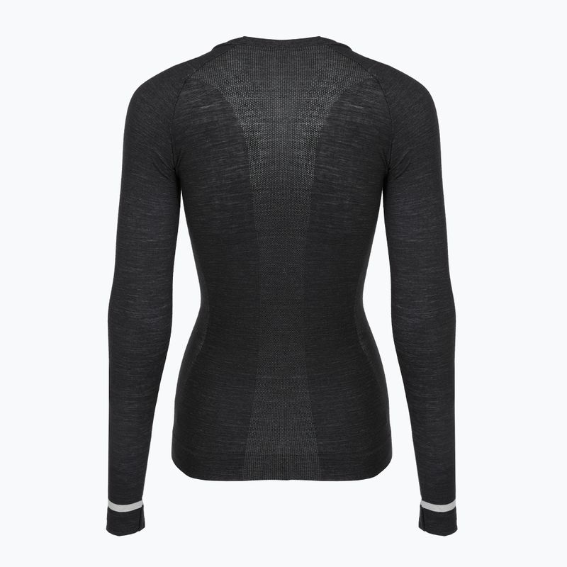 Ciclismo donna manica lunga Castelli Merino Seamless Baselayer W nero 2