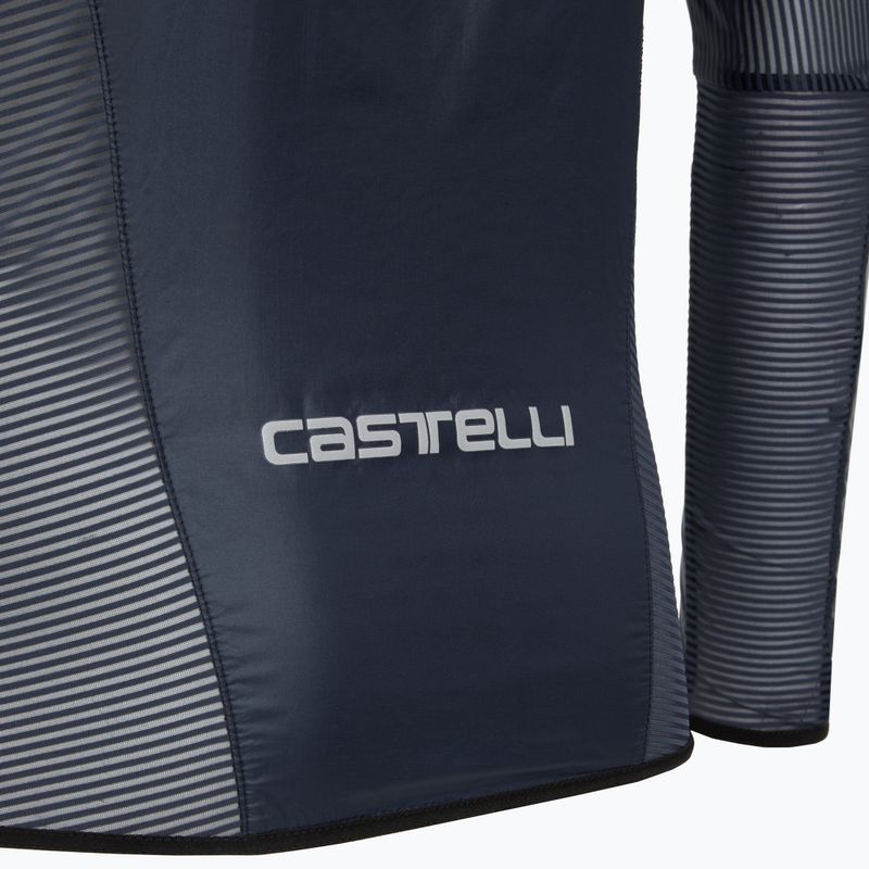 Giacca da ciclismo da uomo Castelli Aria Shell blu belga 4