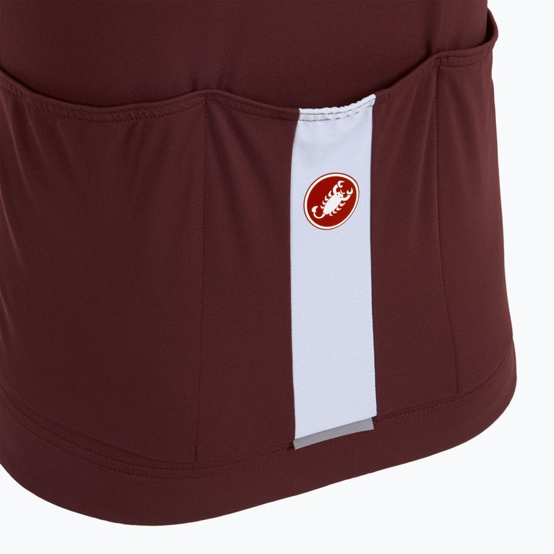 Maglia da ciclismo Castelli Prologo Lite deep bordeaux/grigio argento da uomo 4