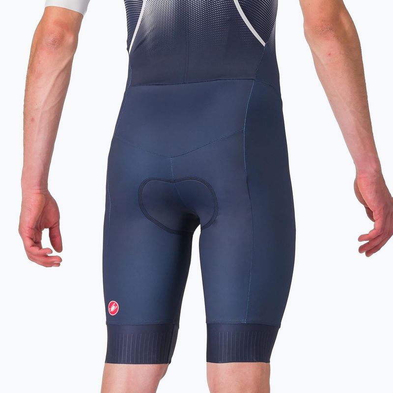 Tuta da ciclismo da uomo Castelli Core Tri blu belga/bianco 5
