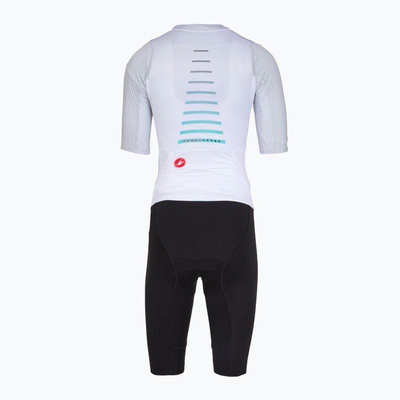 Body da ciclismo da donna Castelli Free Sanremo 3 SS in white/black 2