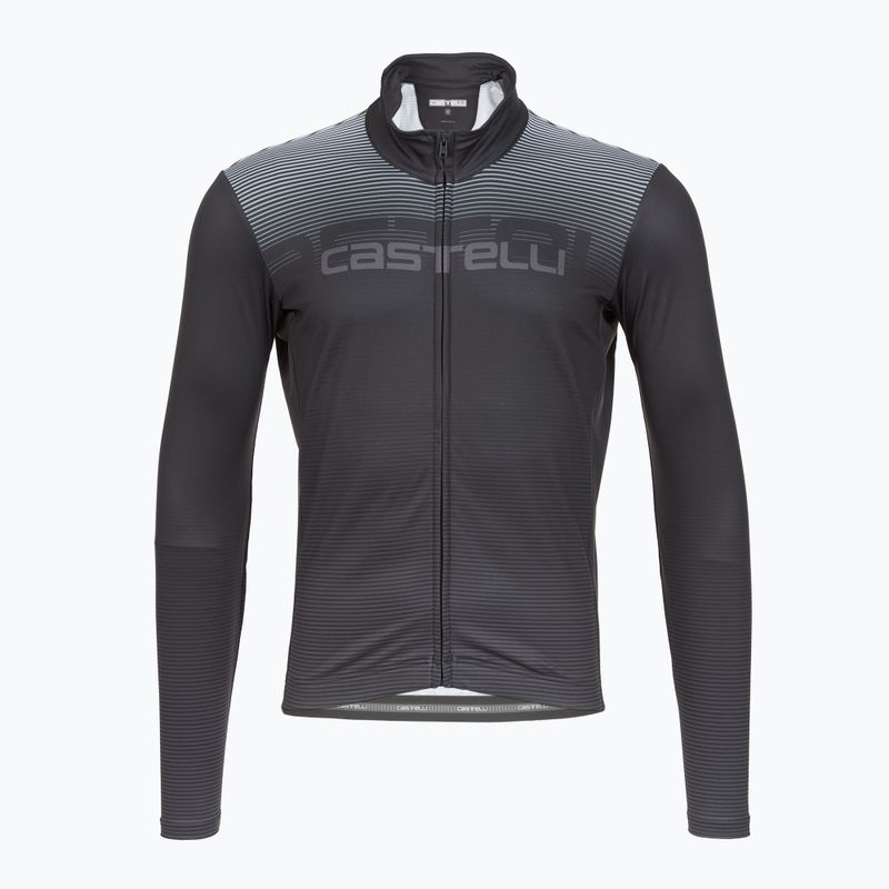 Castelli Apice Thermal ciclismo uomo manica lunga grigio scuro/grigio fumo/grigio argento