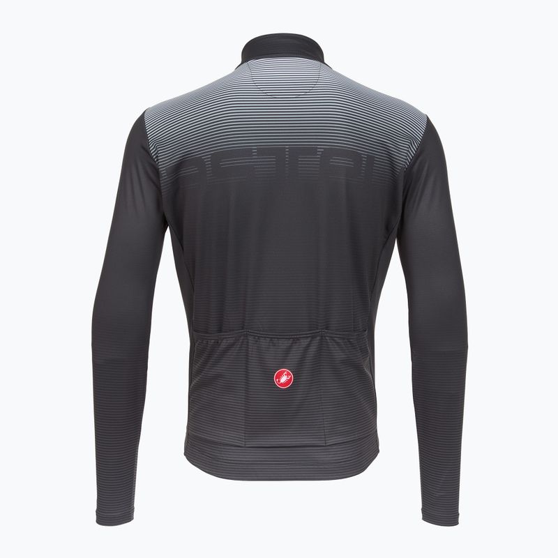 Castelli Apice Thermal ciclismo uomo manica lunga grigio scuro/grigio fumo/grigio argento 2