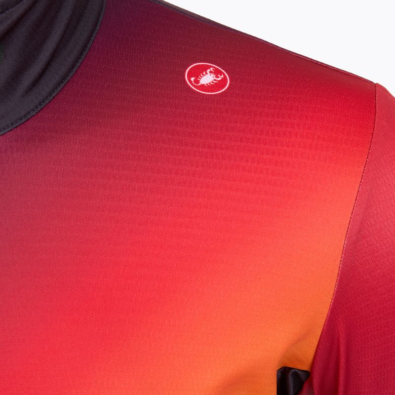 Castelli Amplify Thermal da uomo manica lunga da ciclismo dark night shade/rosso/arancio vivo 3