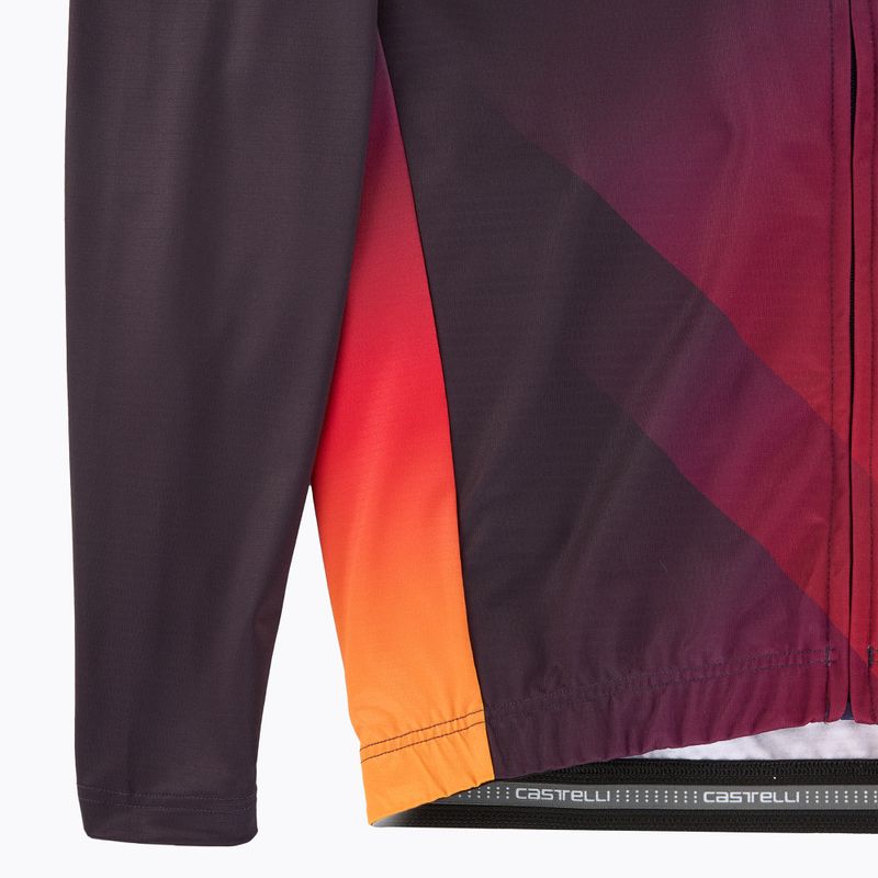 Castelli Amplify Thermal da uomo manica lunga da ciclismo dark night shade/rosso/arancio vivo 4