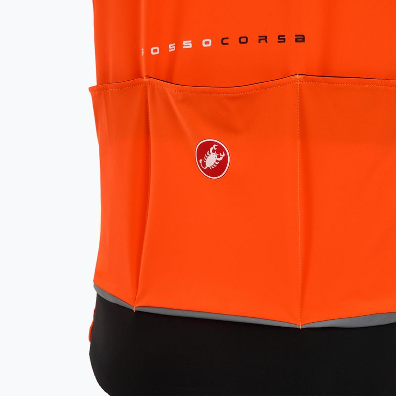 Gilet da ciclismo Castelli Perfetto Air arancione brillante da uomo 4